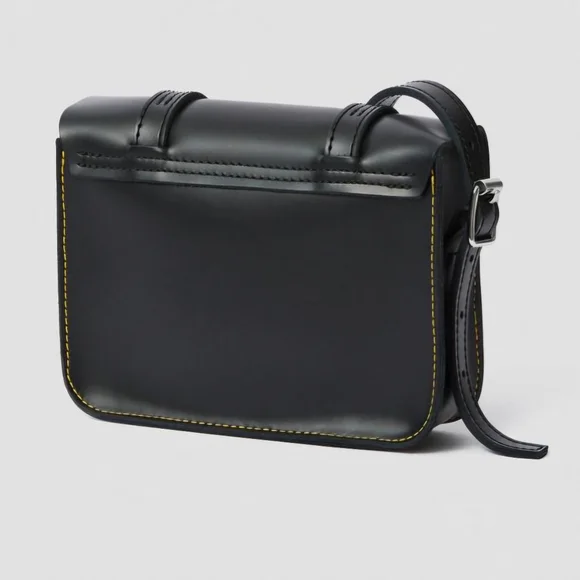 Stylish Black Leather Satchel - Picture 5 of 5